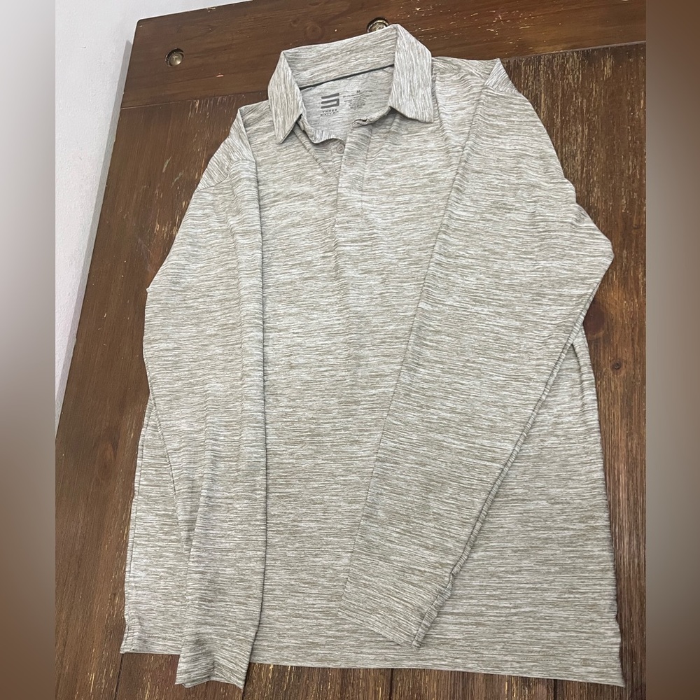 Three Sixty Six Men's Dry Fit Long Sleeve Golf Shirt - Quick Dry Polo Shirts